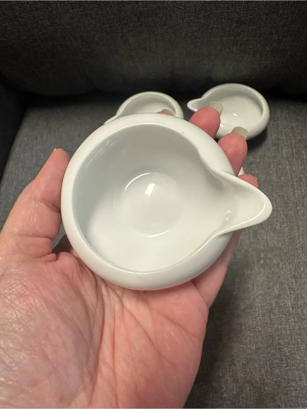 Crate & Barrel White Porcelain Sauce Pourers - Set of 4